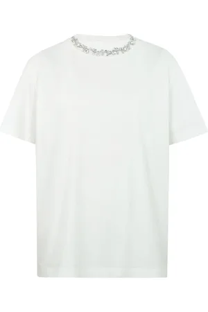 Golden Goose Top, Dame, Hvid, L, Bomuld, Krystalpyntet Regular Fit T-shirt