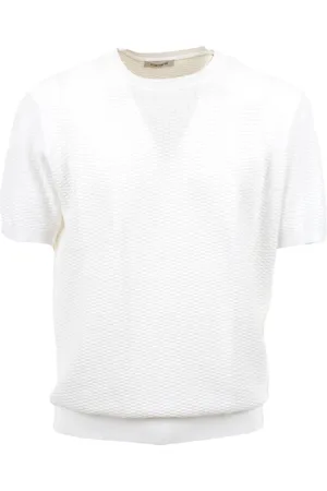 KANGRA CASHMERE Strik, Herre, Hvid, XL, Herre Crewneck T-shirt