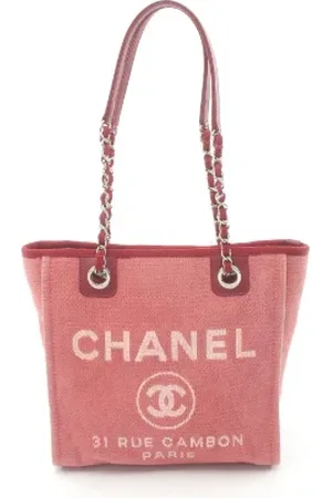 CHANEL Pre-owned, Dame, Lyserød, ONE SIZE, Uld, Pre-owned Canvas chanel-tasker