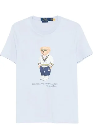 Ralph Lauren Top, Herre, Blå, L, Blåt trykt T-shirt