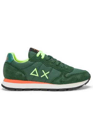 sun68 Sko, Herre, Grøn, 43 EU, Herresneakers med teknisk stof