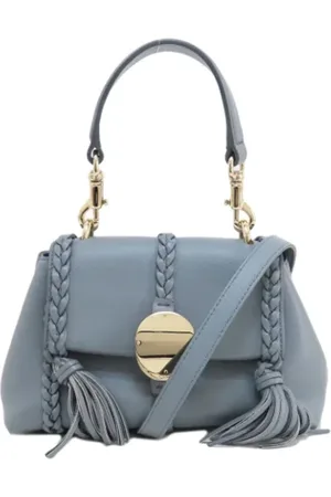 Chloé Pre-owned, Dame, Blå, ONE SIZE, Tyl, Pre-owned Laeder hndtasker