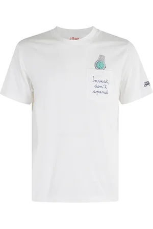 MC2 SAINT BARTH Top, Herre, Hvid, 2XL, Bomuld, Hvid Lomme T-Shirt Austin Kortærmet
