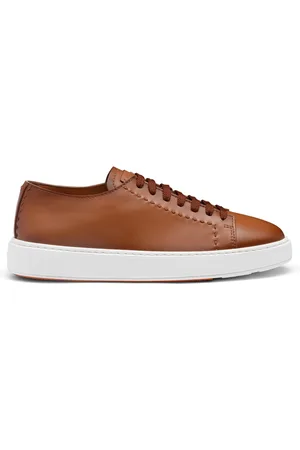 santoni Sko, Herre, Brun, 39 1/2 EU, Læder, Herres læder sneaker