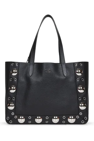 VALENTINO GARAVANI Taske, Dame, Sort, ONE SIZE, Læder, Sort lædertaske med VLogo