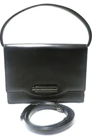 Givenchy Pre-owned, Dame, Sort, ONE SIZE, Uld, Pre-owned Laeder hndtasker