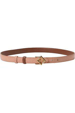 Fendi Tilbehør, Dame, Lyserød, 85 CM, Læder, Blush Metal Spænde Bælte