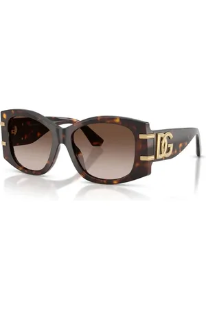 Dolce & Gabbana Tilbehør, Dame, Brun, 54 MM, Uld, Stilfulde solbriller brune gradient linser