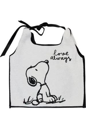 Anita Bilardi Taske, Dame, Hvid, ONE SIZE, Uld, Hvid Snoopy Print Skuldertaske