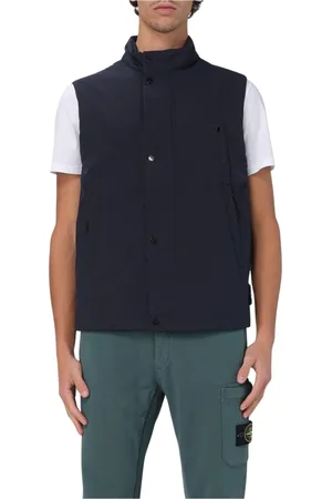 Stone Island Jakke, Herre, Blå, S, Sort vandafvisende jakkevest