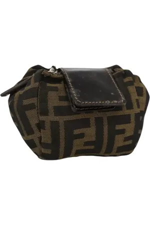 Fendi Pre-owned, Dame, Brun, ONE SIZE, Tyl, Pre-owned Canvas pouches