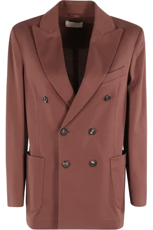 Circolo Jakke, Dame, Brun, XS, Bomuld, Rødbrun Dobbeltbrystet Blazer