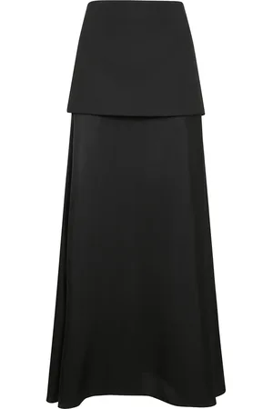 Rohe Nederdel, Dame, Sort, M, Uld, Højtaljet uld og silke nederdel