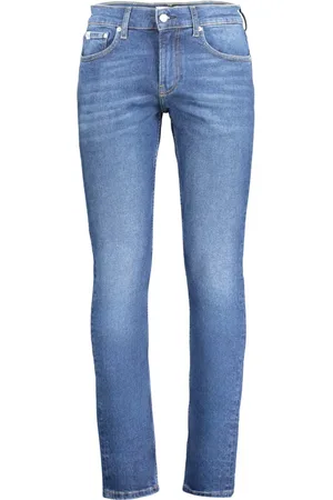 Calvin Klein Jeans, Herre, Blå, W30 L32, Denim, Slim Denim Jeans Blå Herre