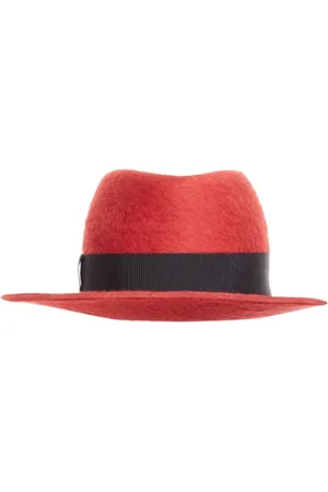 Saint Laurent Pre-owned, Dame, Rød, ONE SIZE, Uld, Pre-owned Uld hatte