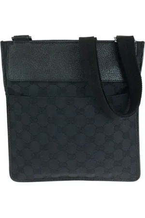 Gucci Pre-owned, Herre, Sort, ONE SIZE, Uld, Pre-owned Canvas crossbody-tasker