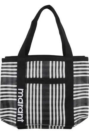 Isabel Marant Taske, Dame, Sort, ONE SIZE, Nylon, Stribet Nylon Tote Taske