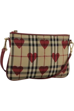 Burberry Pre-owned, Dame, , ONE SIZE, Uld, Pre-owned Canvas pouches