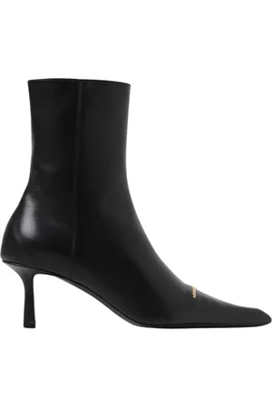 Alexander Wang Sko, Dame, Sort, 38 1/2 EU, Læder, Sort Læder Kæde Ankelstøvler