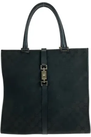 Gucci Pre-owned, Dame, Sort, ONE SIZE, Tyl, Pre-owned Canvas totes