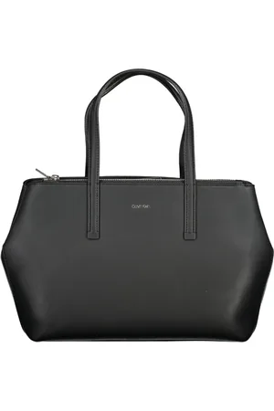 Calvin Klein Taske, Dame, Sort, ONE SIZE, Uld, Sort damehåndtaske med justerbar rem