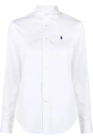 Ralph Lauren Bluser & Skjorter, Dame, Hvid, L, Bomuld, Hvid Skjorte Dametøj
