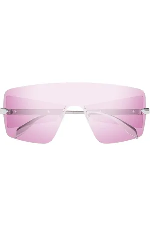 Alexander McQueen Tilbehør, Dame, Grå, ONE SIZE, Ikoniske Oversized Solbriller Am0460S 004