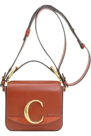 Chloé Pre-owned, Dame, Brun, ONE SIZE, Uld, Pre-owned Laeder skuldertasker