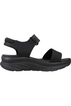 Skechers Sko, Dame, Sort, 36 EU, Uld, Stilfulde flade sandaler til kvinder