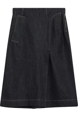 Victoria Beckham Nederdel, Dame, Blå, S, Denim, Lang Denim Nederdel til Moderne Kvinder
