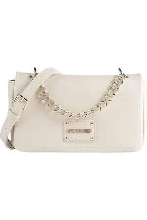 Moschino Taske, Dame, Hvid, ONE SIZE, Uld, Stilfuld PU Lædertaske