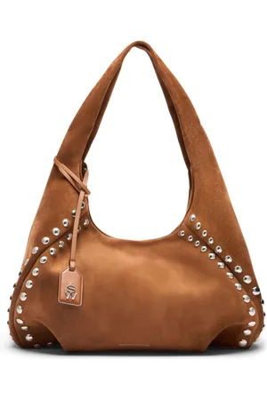 Stuart Weitzman Taske, Dame, Brun, ONE SIZE, Uld, Moda Stud Hobo Taske