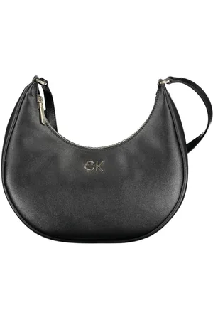 Calvin Klein Taske, Dame, Sort, ONE SIZE, Uld, Sort dame skuldertaske med logo