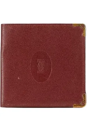 Cartier Pre-owned, Dame, Rød, ONE SIZE, Tyl, Pre-owned Laeder punge