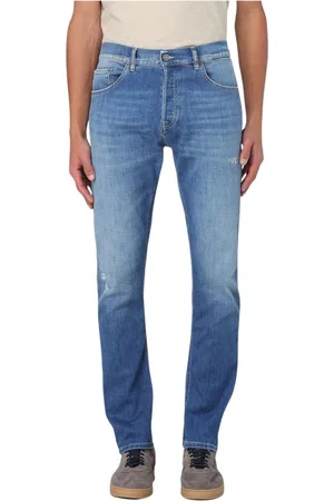 Dondup Jeans, Herre, Blå, W35, Tidløse Distressed Jeans