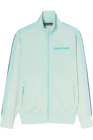 Palm Angels Sweathshirts & Hoodies, Herre, Grøn, M, Uld, Grøn Polyamid Track Jacket