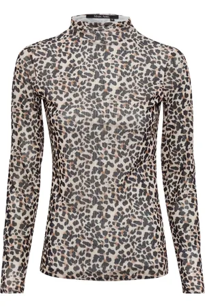 Marc Aurel Top, Dame, Flerfarvet, L, Elegant Leopard Print Top