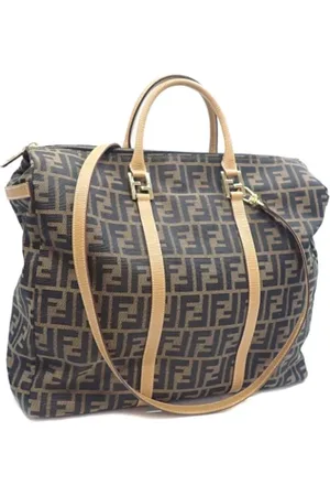 Fendi Pre-owned, Dame, Brun, ONE SIZE, Uld, Pre-owned Canvas fendi-tasker