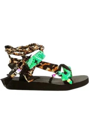 Arizona Love Sko, Dame, Flerfarvet, 39 EU, Bomuld, Leopard Print Velcro Sandaler