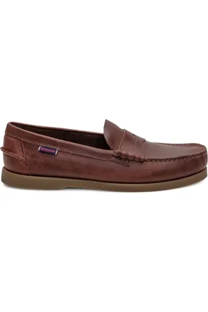 SEBAGO Sko, Herre, Brun, 43 1/2 EU, Brun Mokkasin Stil Flade Sko