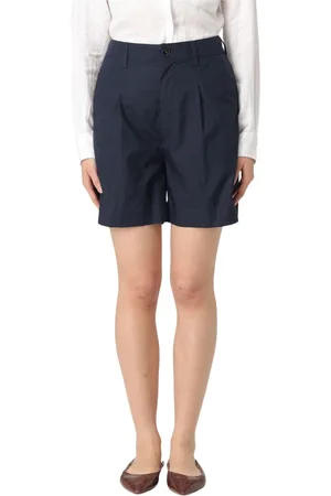 Woolrich Shorts, Dame, Blå, W31, Uld, Popline Shorts til Stilfuld Sommerlook