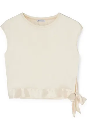Motivi Bluser & Skjorter, Dame, Hvid, L, Satin, Bluse i satin med knude