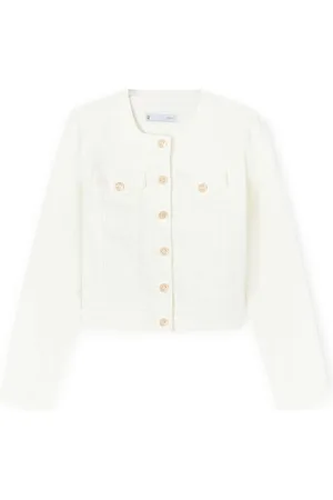 Motivi Jakke, Dame, Hvid, L, Bomuld, Drill Blouson Jacket