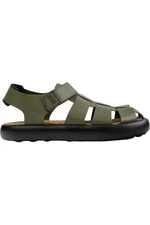 Camper Sko, Herre, Grøn, 44 EU, Læder, Komfortable Afslappede Sandaler Grøn