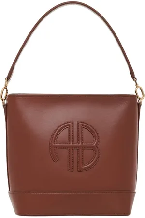 ANINE BING Taske, Dame, Brun, ONE SIZE, Læder, Cognac Læder Bucket Taske med Strop