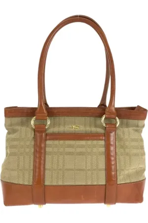 Burberry Pre-owned, Dame, Brun, ONE SIZE, Tyl, Pre-owned Canvas totes