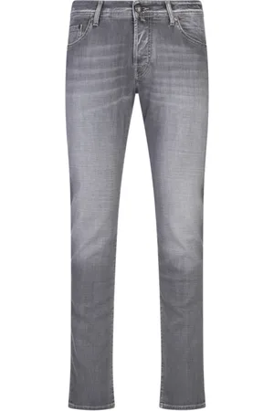 Jacob Cohen Jeans, Herre, Grå, W35, Bomuld, Grå Bomuld Elastan Bukser