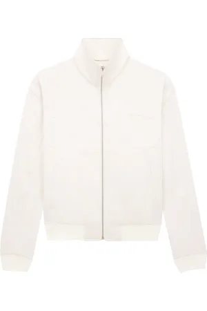 Saint Laurent Jakke, Herre, , XL, Fløde Lynlås Jakker Ribstrikket