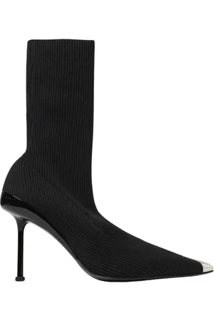 Alexander McQueen Sko, Dame, Sort, 38 EU, Ribstrik Ankelstøvler