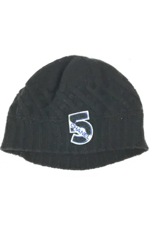 CHANEL Pre-owned, Dame, Sort, ONE SIZE, Cashmere, Pre-owned Cashmere hatte